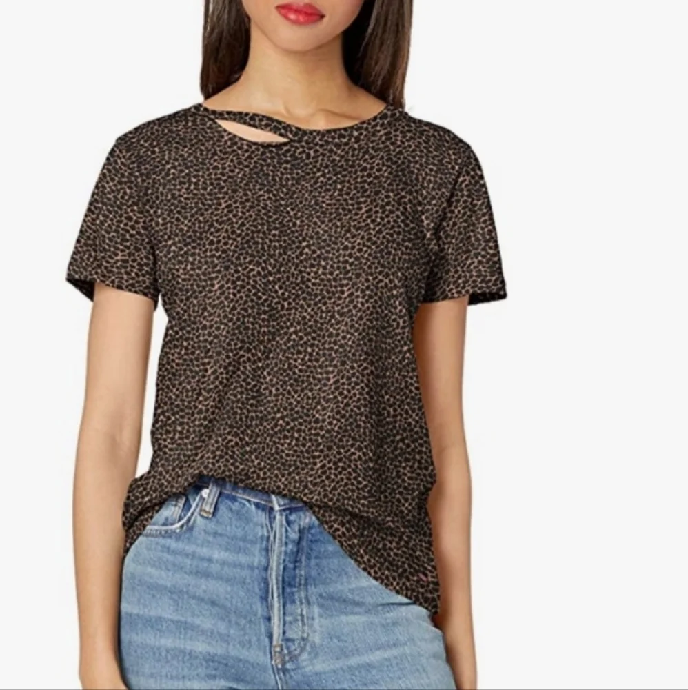 n:Philanthropy Cheetah Short Sleeve Top - Picture 1 of 3